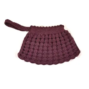 1930s Burgundy Crochet Wristlet