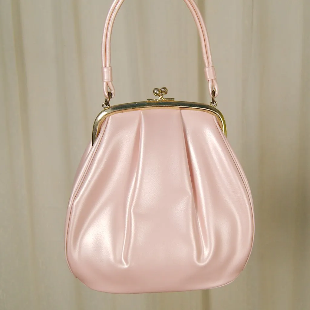 1950s Pink Pearlized Handbag