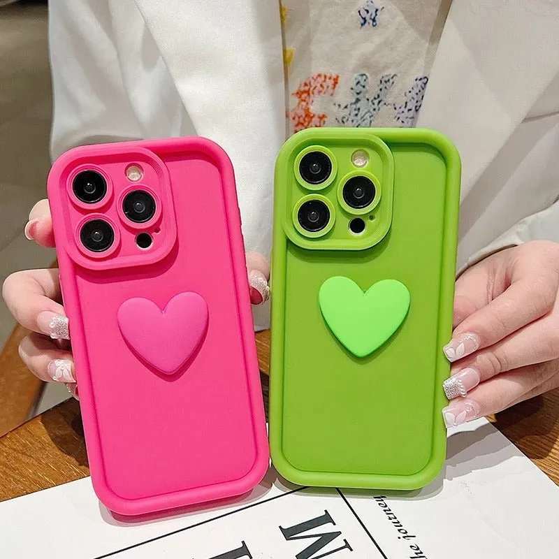 3D Heart iPhone Case