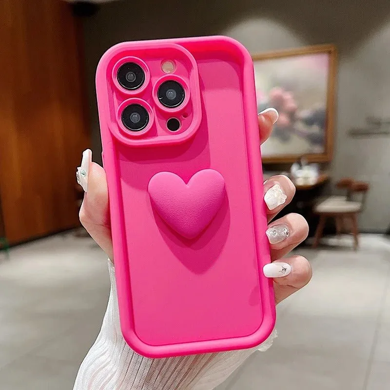 3D Heart iPhone Case