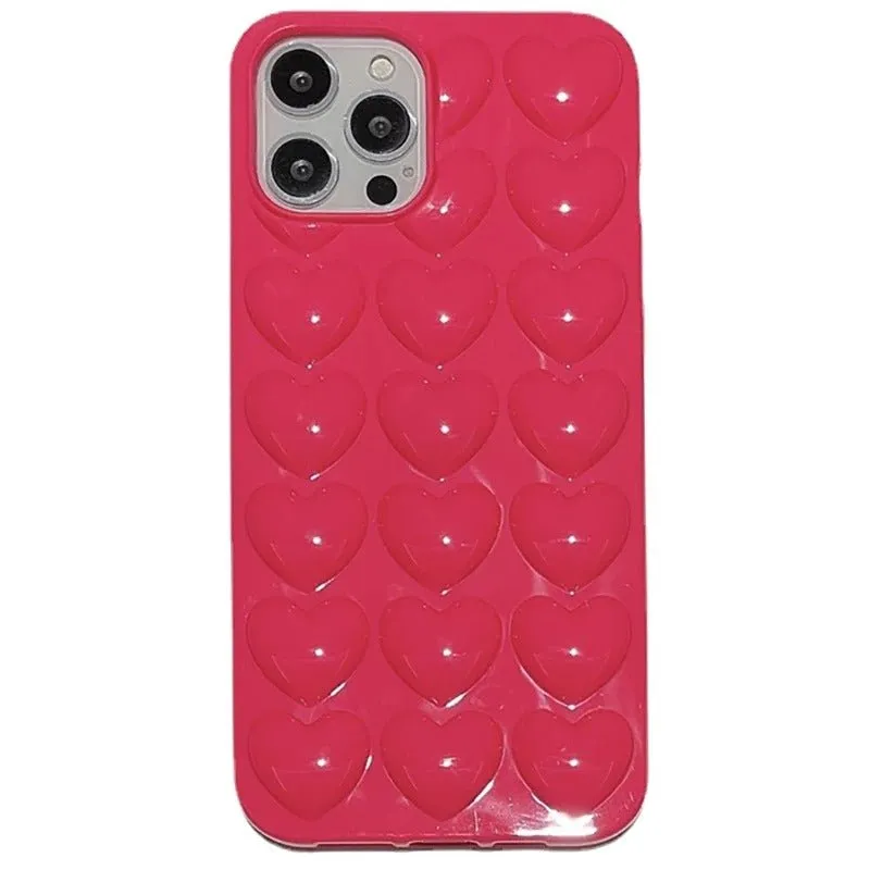 3D Heart iPhone Case