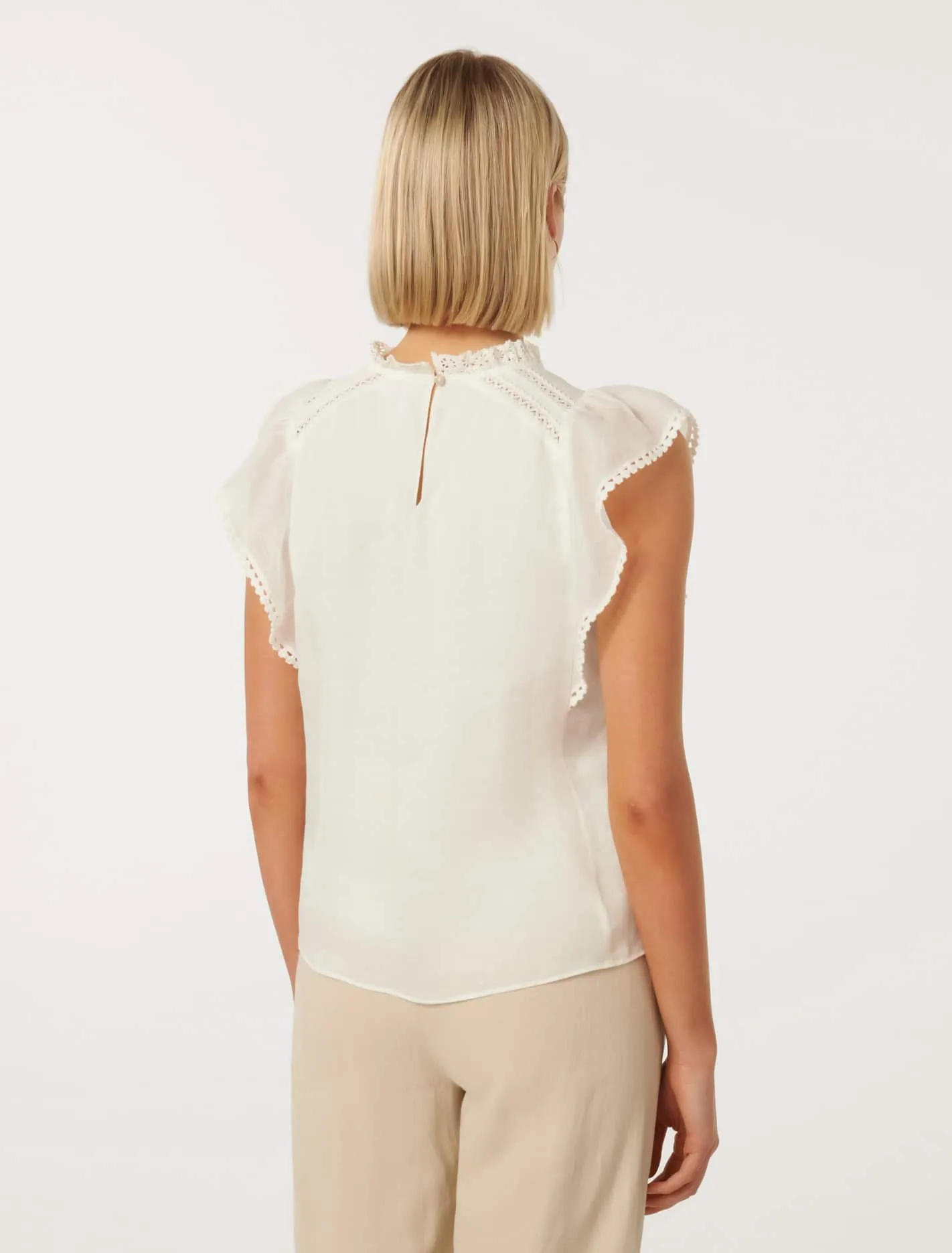 Addison Trim Spliced Rami Blouse