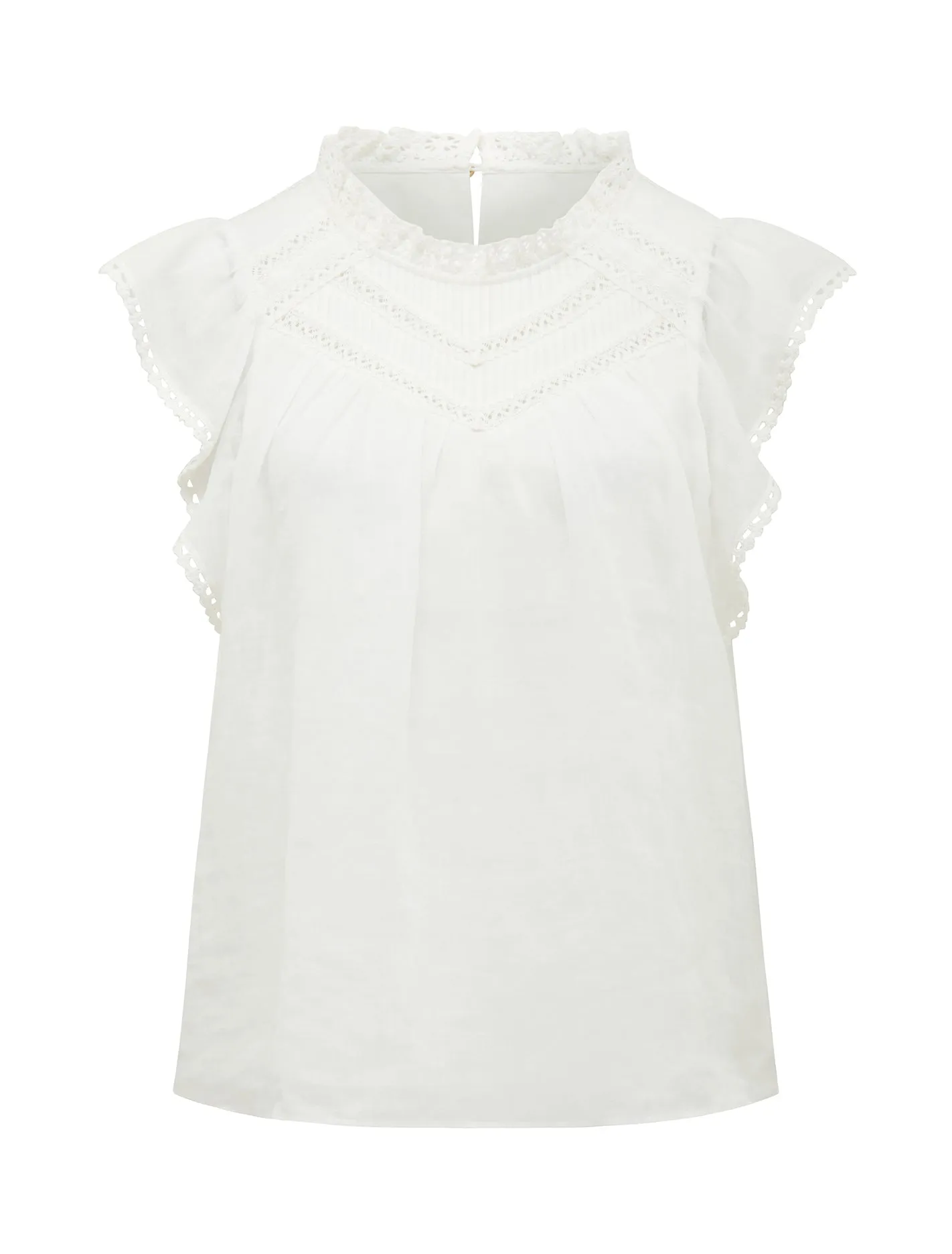 Addison Trim Spliced Rami Blouse