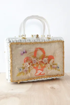 Adèle Seashell Wicker Handbag