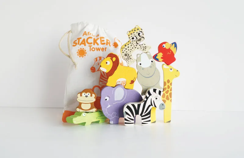 African Animal Stacker Set