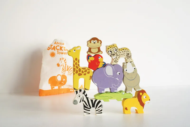 African Animal Stacker Set