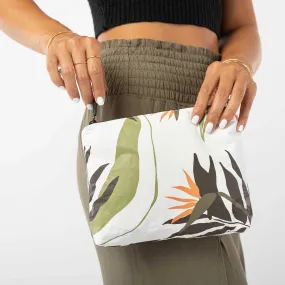 Aloha Painted Birds Small Pouch in Neutrals, Style #SMA17957