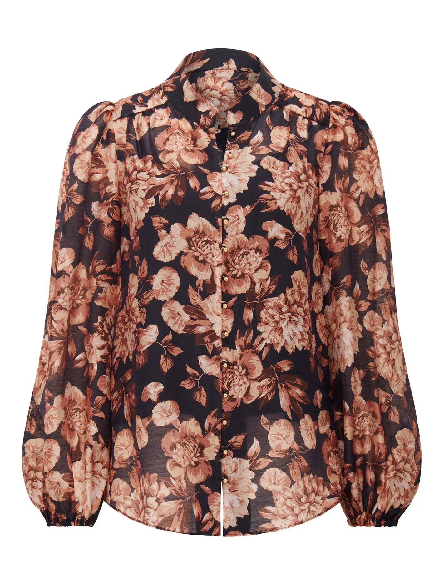 Amelia Printed Button Down Blouse