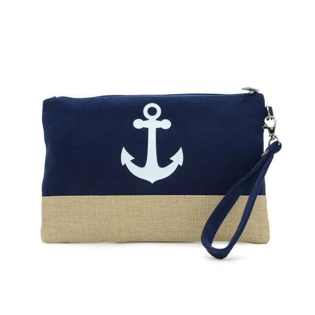 Anchor Pattern Beach Bag Flamingo Women Fashion Handbag