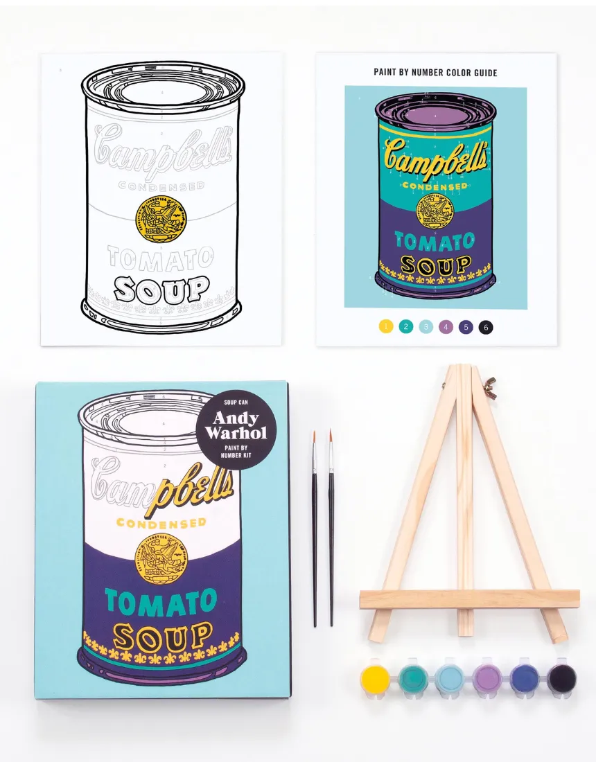 Andy Warhol Soup Paint By Number Kit