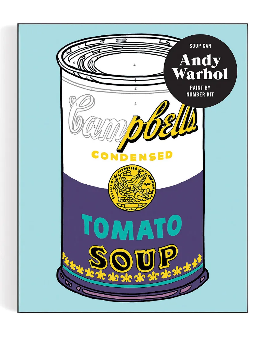 Andy Warhol Soup Paint By Number Kit