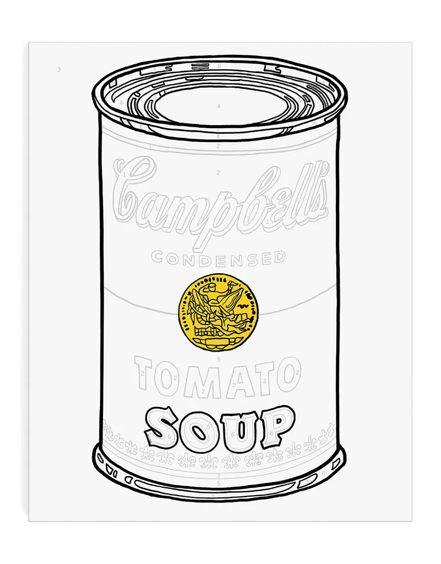 Andy Warhol Soup Paint By Number Kit