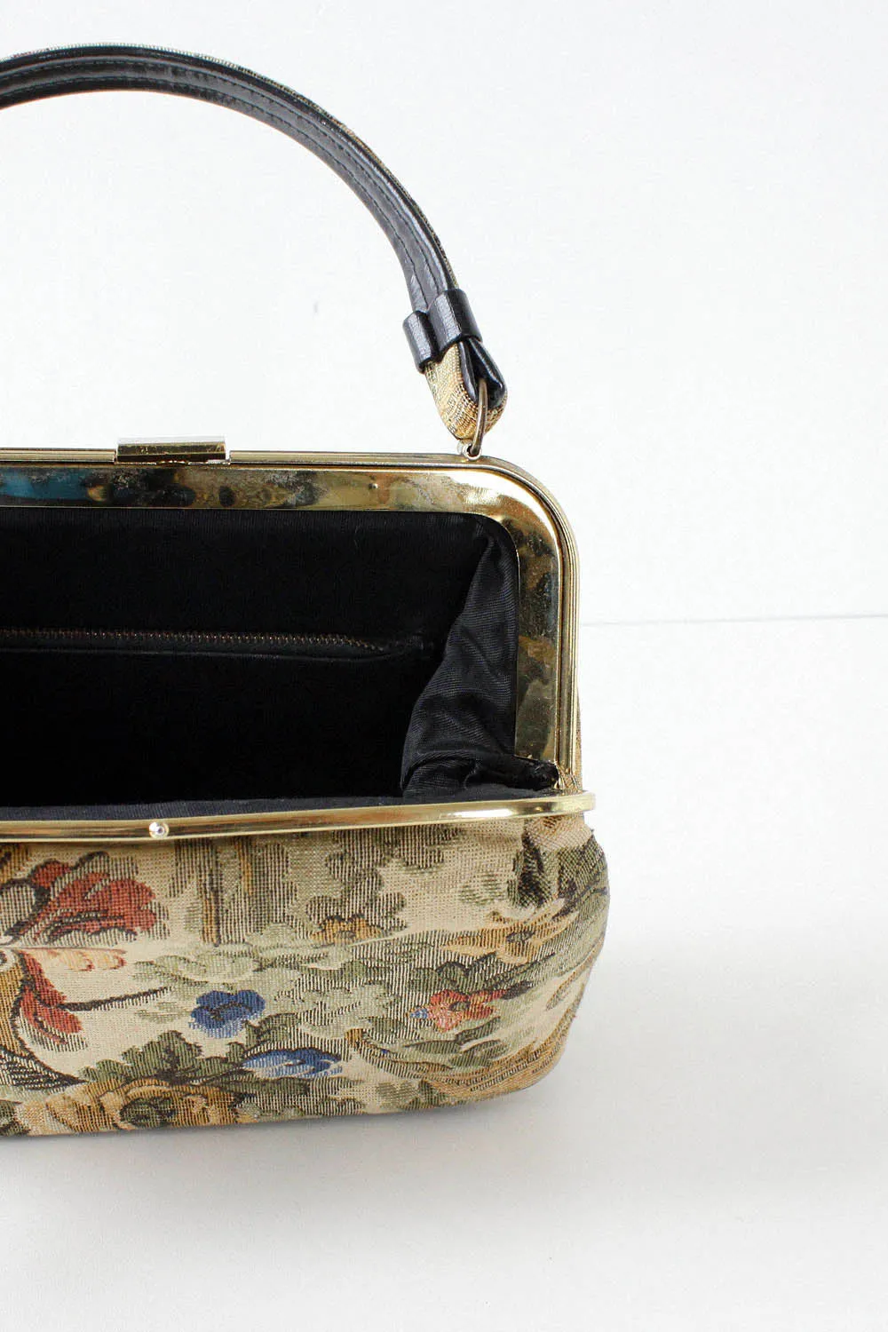 Antiqued Floral Handbag