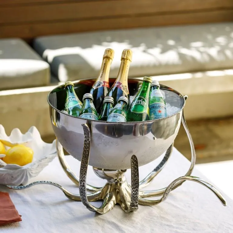 Champagne and Wine Bucket with Atrani Octopus Design