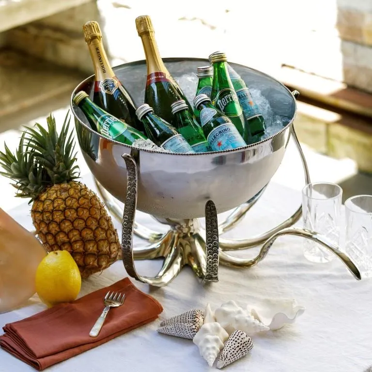 Champagne and Wine Bucket with Atrani Octopus Design