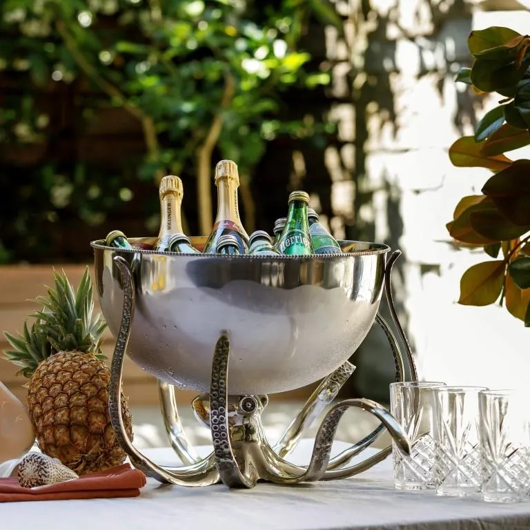 Champagne and Wine Bucket with Atrani Octopus Design