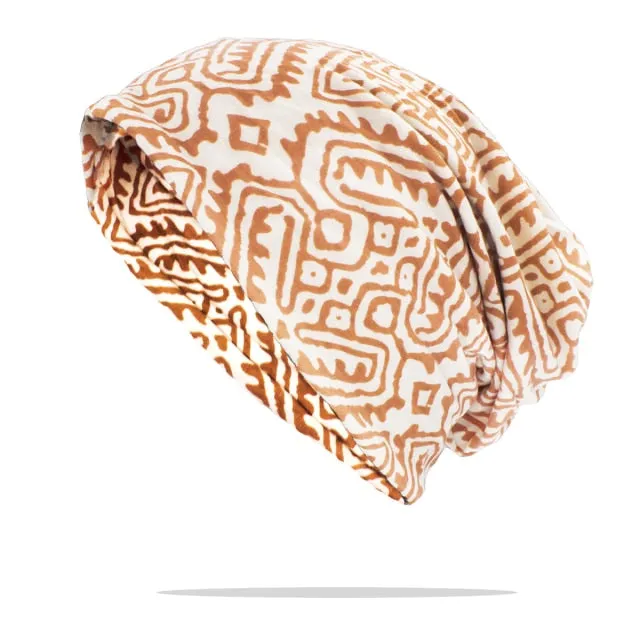 Aztec Beanie Tribal Slouch Hat Magic Hat Turns To Scarf Gaiter Skullie Winter Stocking Cap Available In 14 Different Prints! Camouflage Leopard Floral Lemons Paisley You Choose