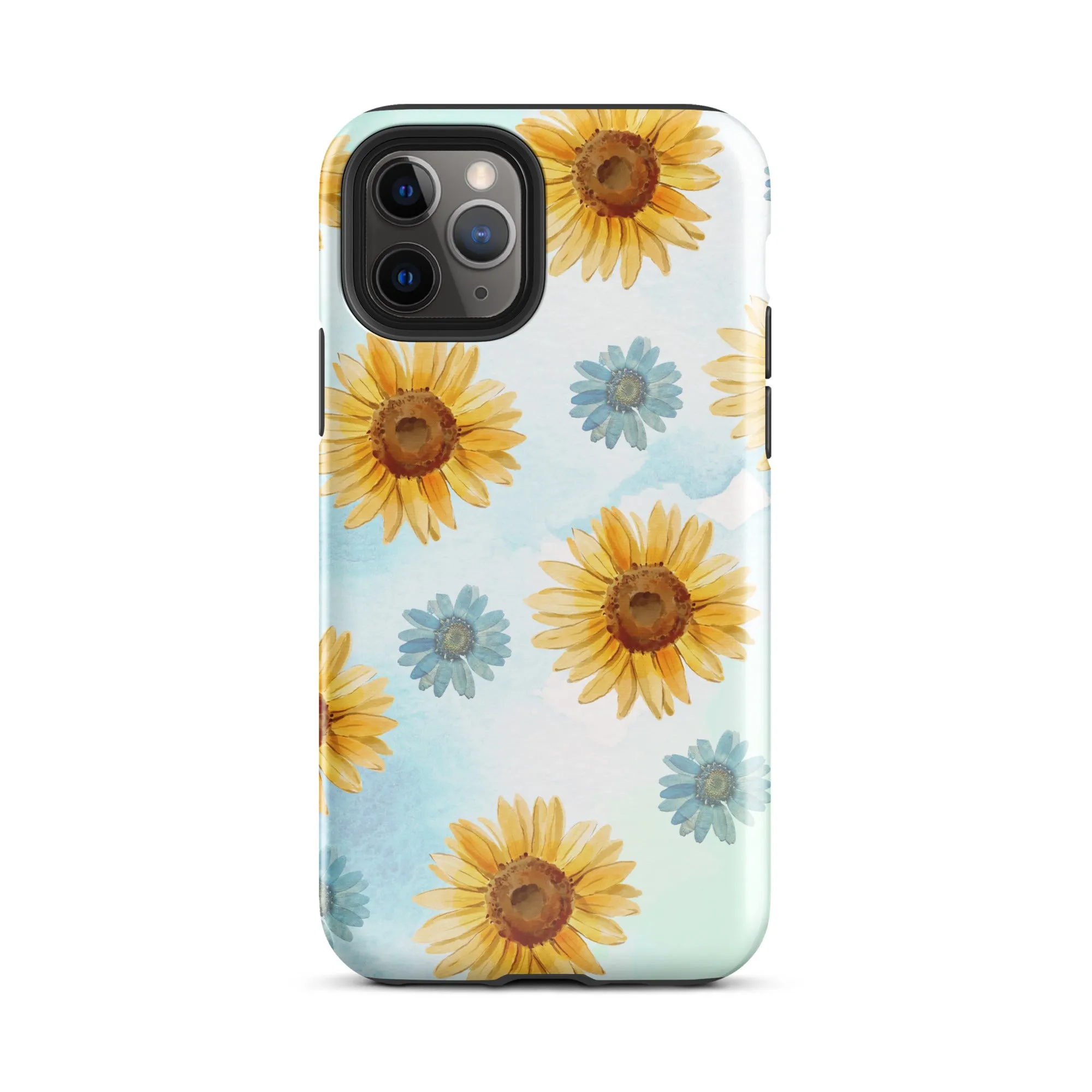 Azure Autumn Blossoms Premium iPhone Case