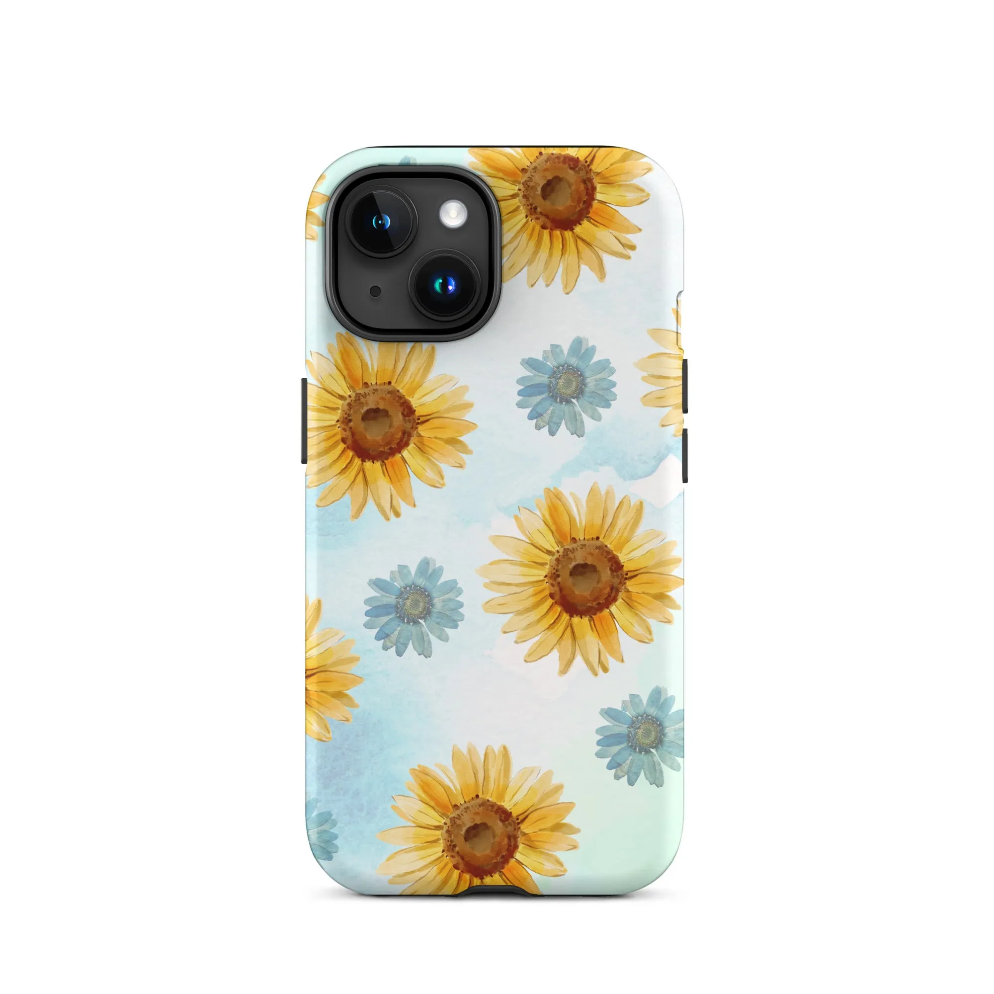 Azure Autumn Blossoms Premium iPhone Case