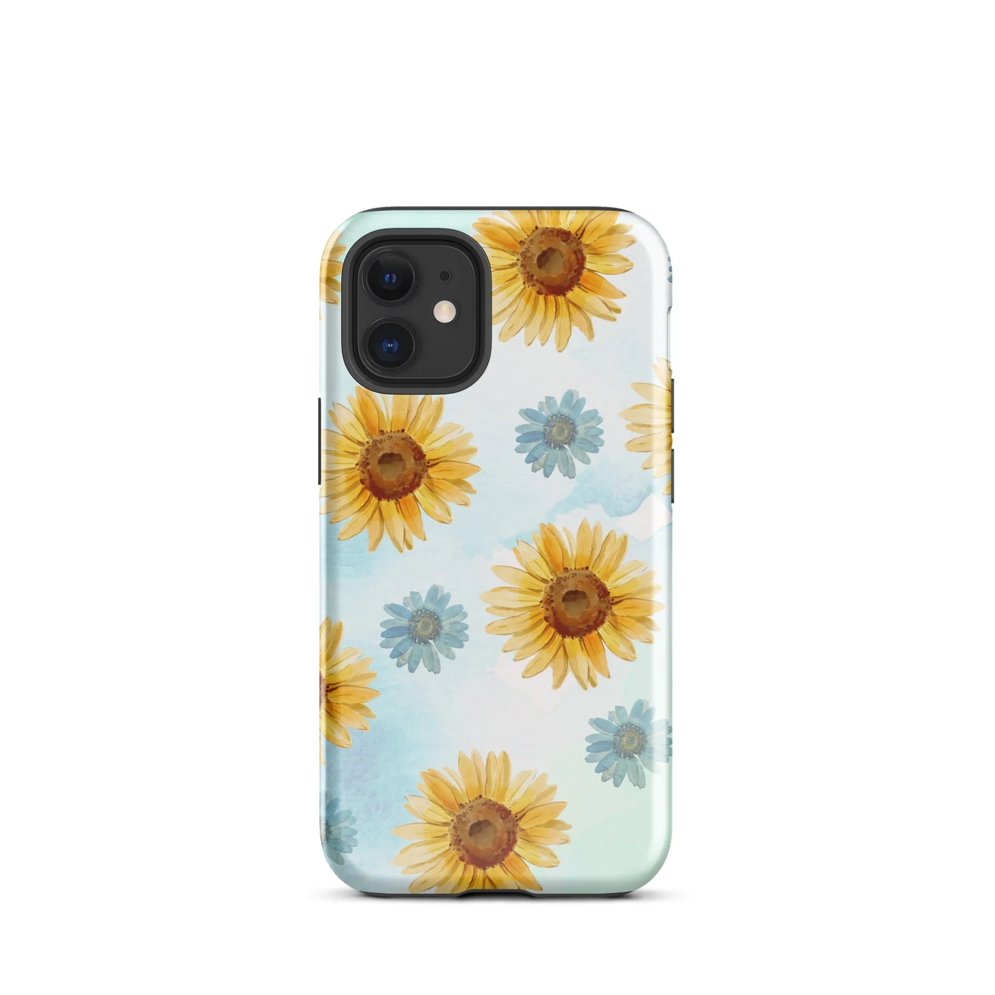 Azure Autumn Blossoms Premium iPhone Case