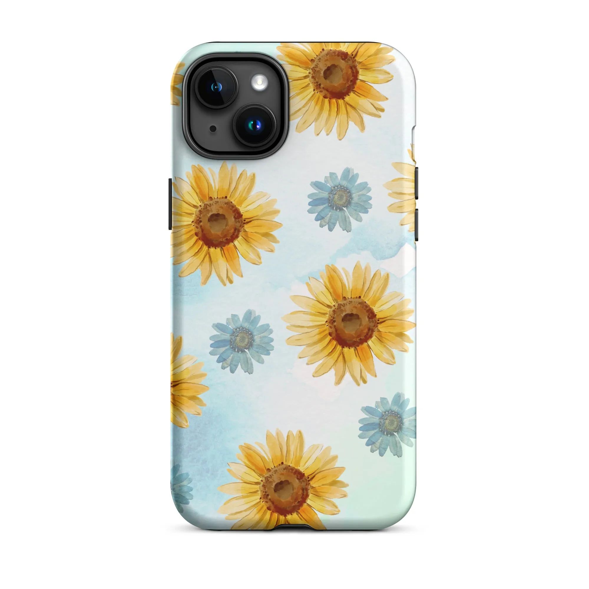 Azure Autumn Blossoms Premium iPhone Case