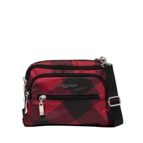 Baggallini Triple Zip Bagg - Red Buffalo Plaid