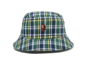 Bape Mini Bape Check Bucket Hat Green 001HTJ301001MGRN