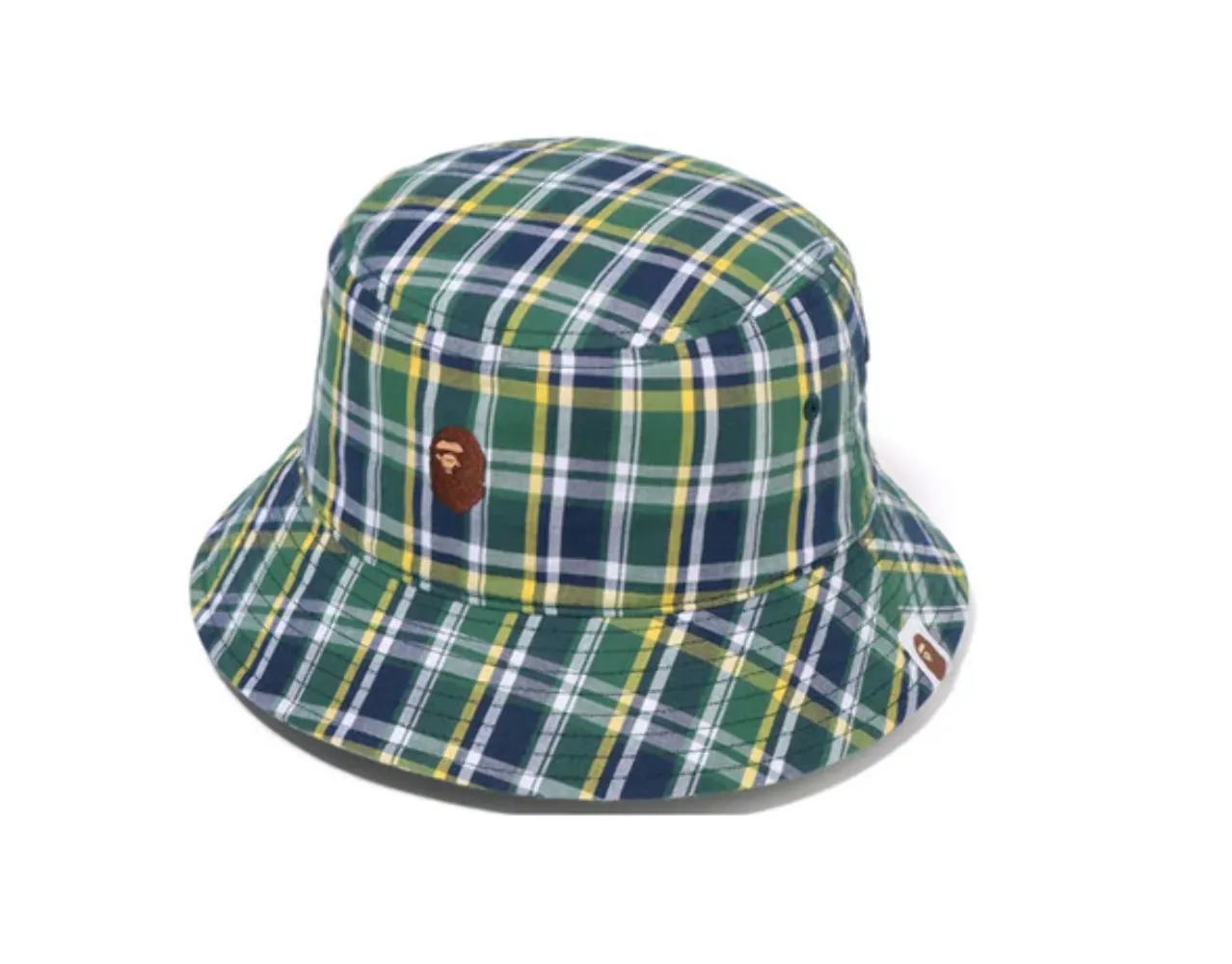 Bape Mini Bape Check Bucket Hat Green 001HTJ301001MGRN