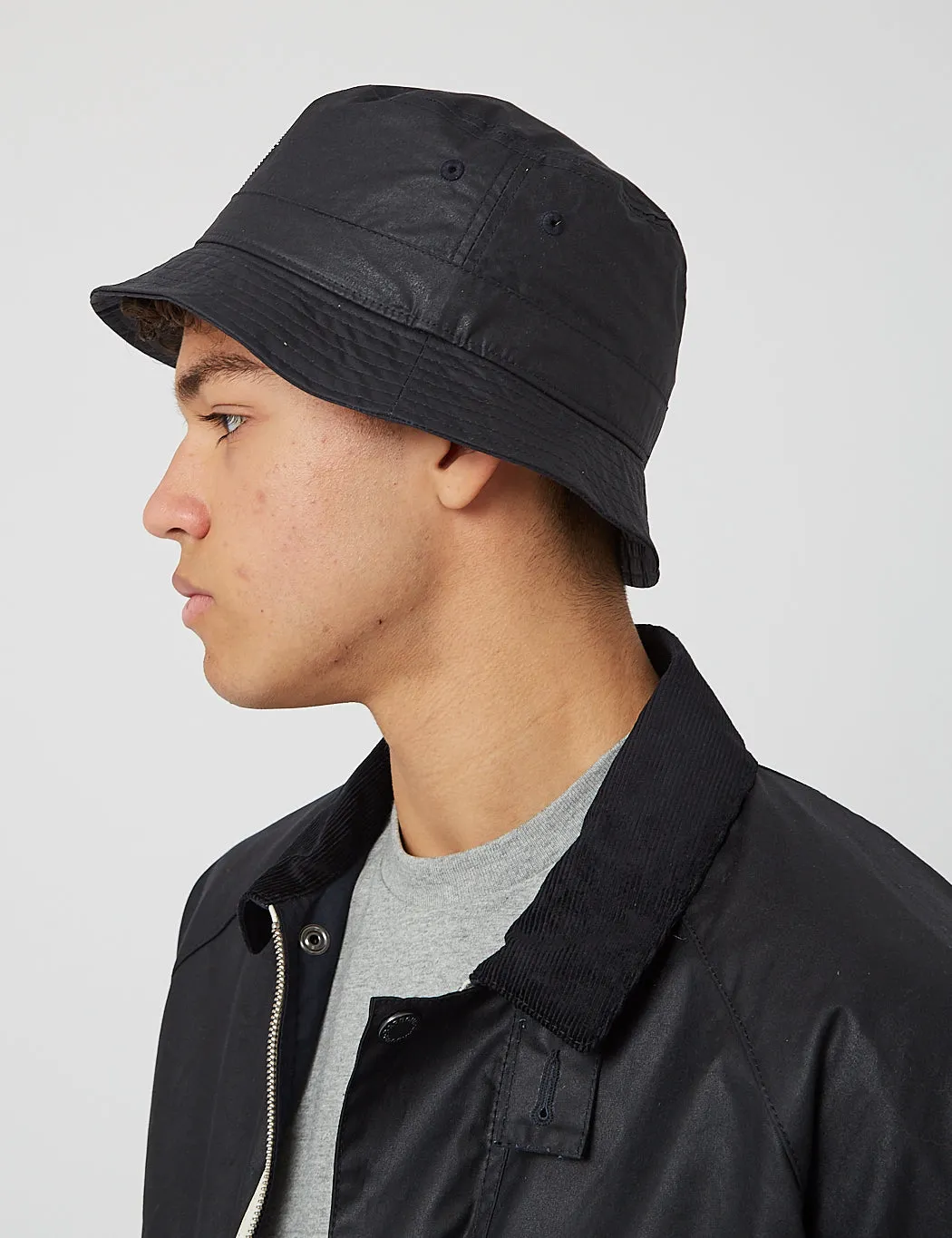 Barbour Beacon Wax Sports Bucket Hat - Navy Blue