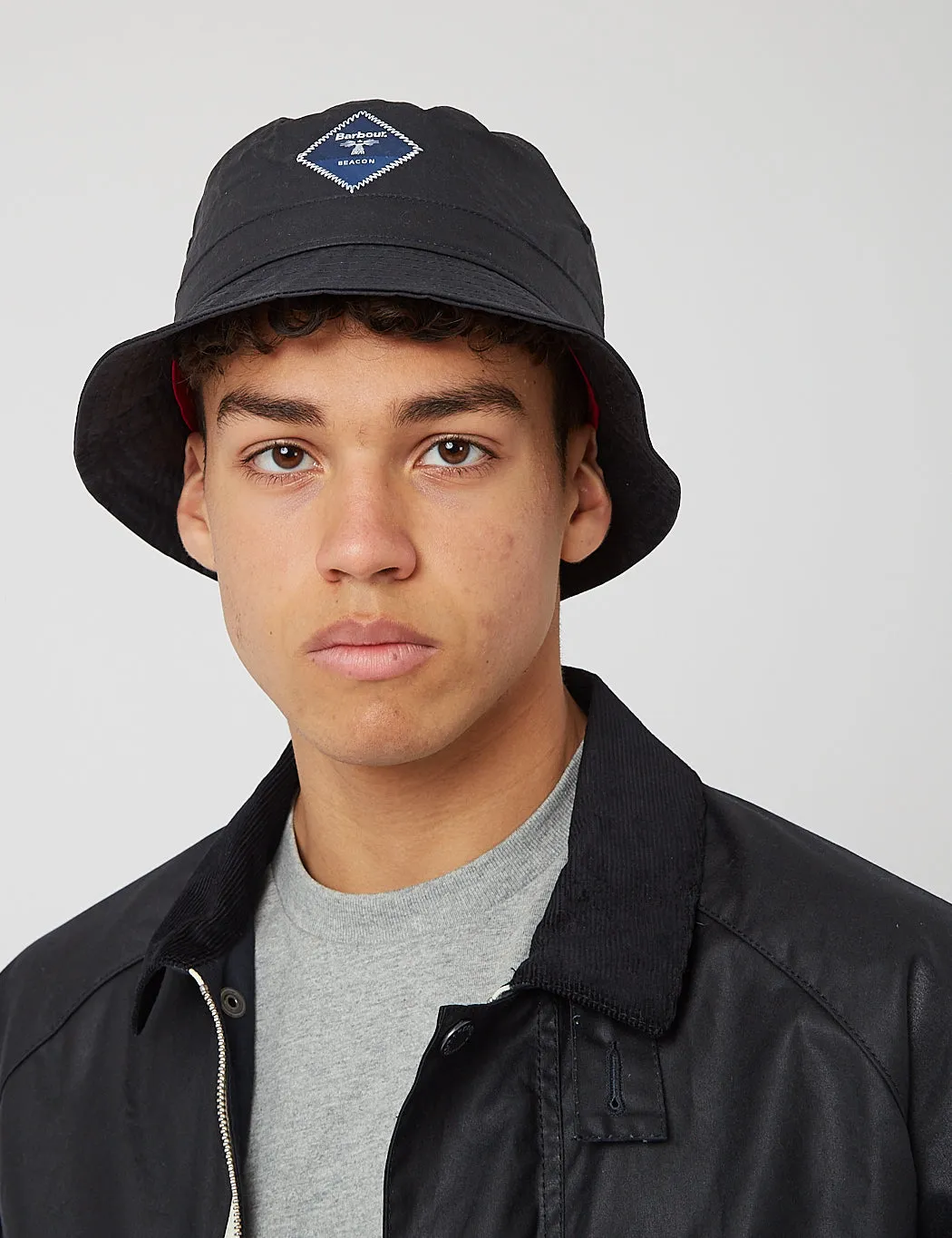 Barbour Beacon Wax Sports Bucket Hat - Navy Blue