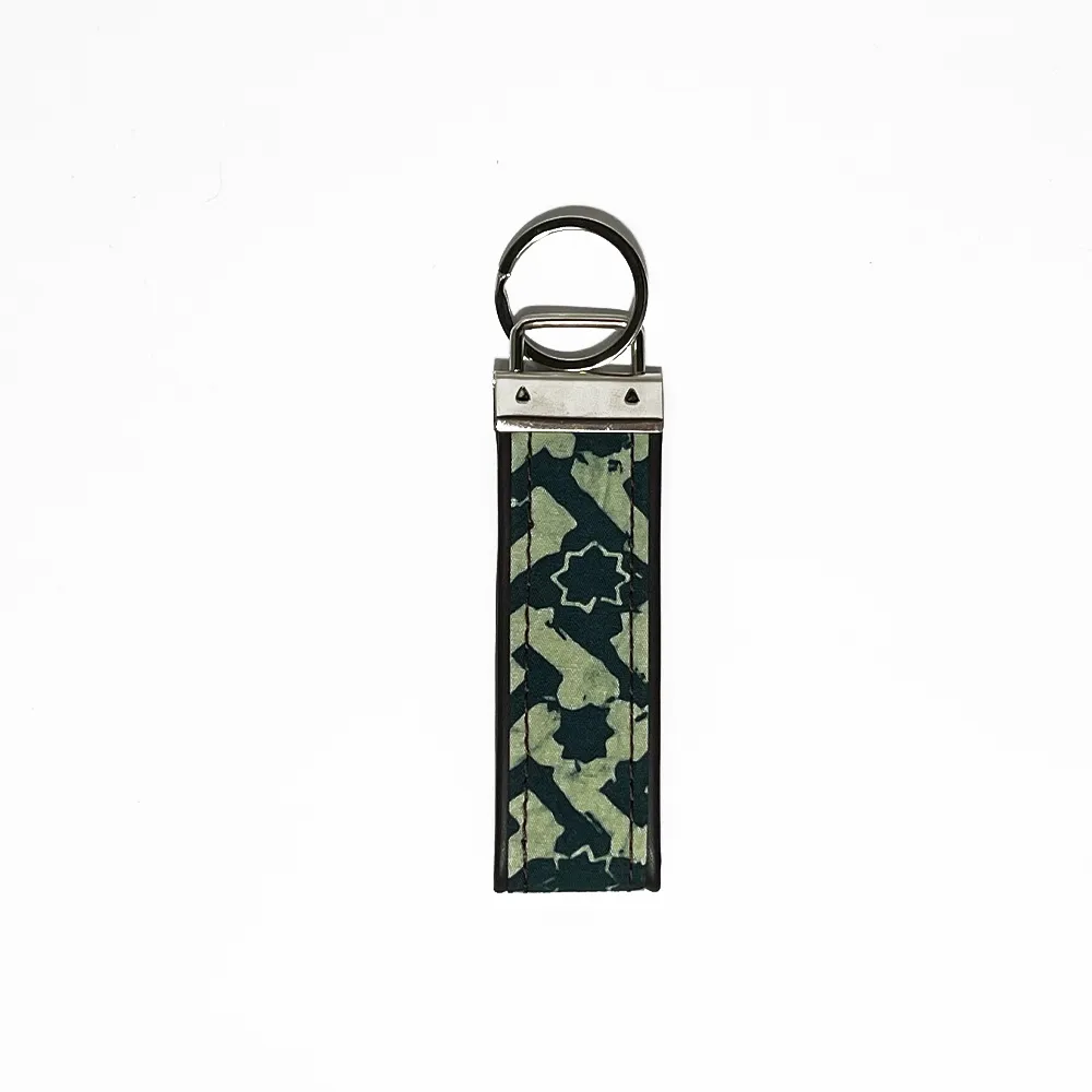 Batik Key Fob - Forest Arabesque