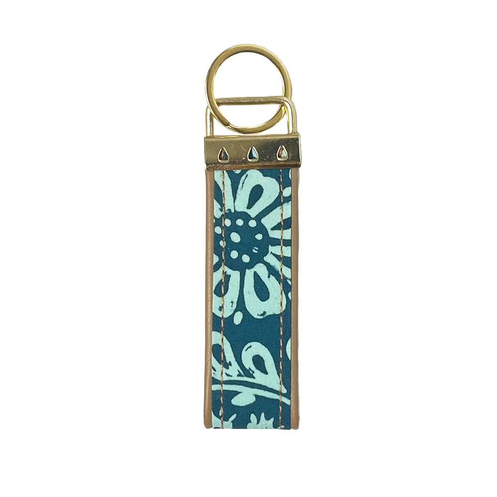 Batik Key Fob - Teal Ukir