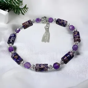 Bracelet Kit - Hexagon Gemstone Tassel Bracelet