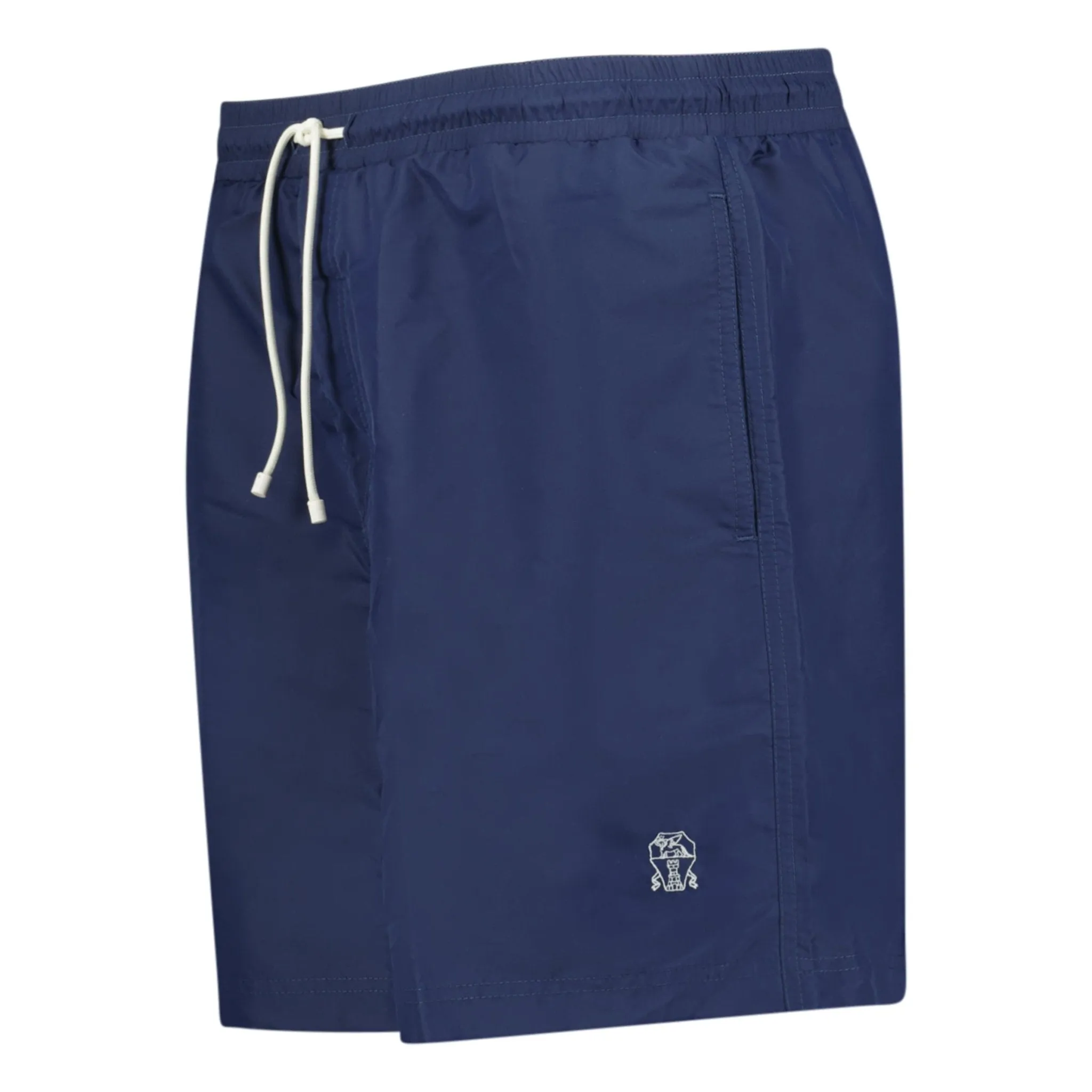 BRUNELLO CUCINELLI LOGO SWIM SHORTS NAVY