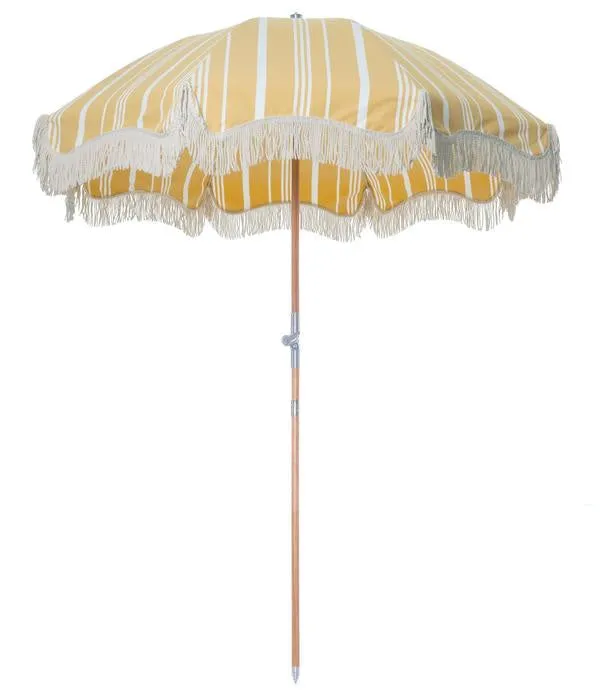 Business & Pleasure Premium Beach Umbrella -VINTAGE YELLOW STRIPE