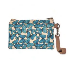 Canvas Blue Morphal Wristlet