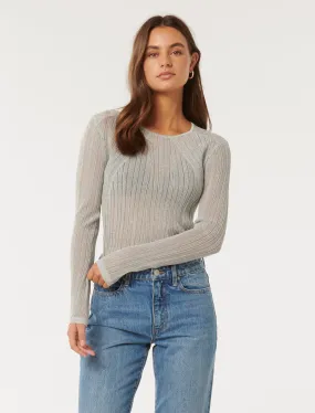 Cara Sheer Mix Knit Jumper