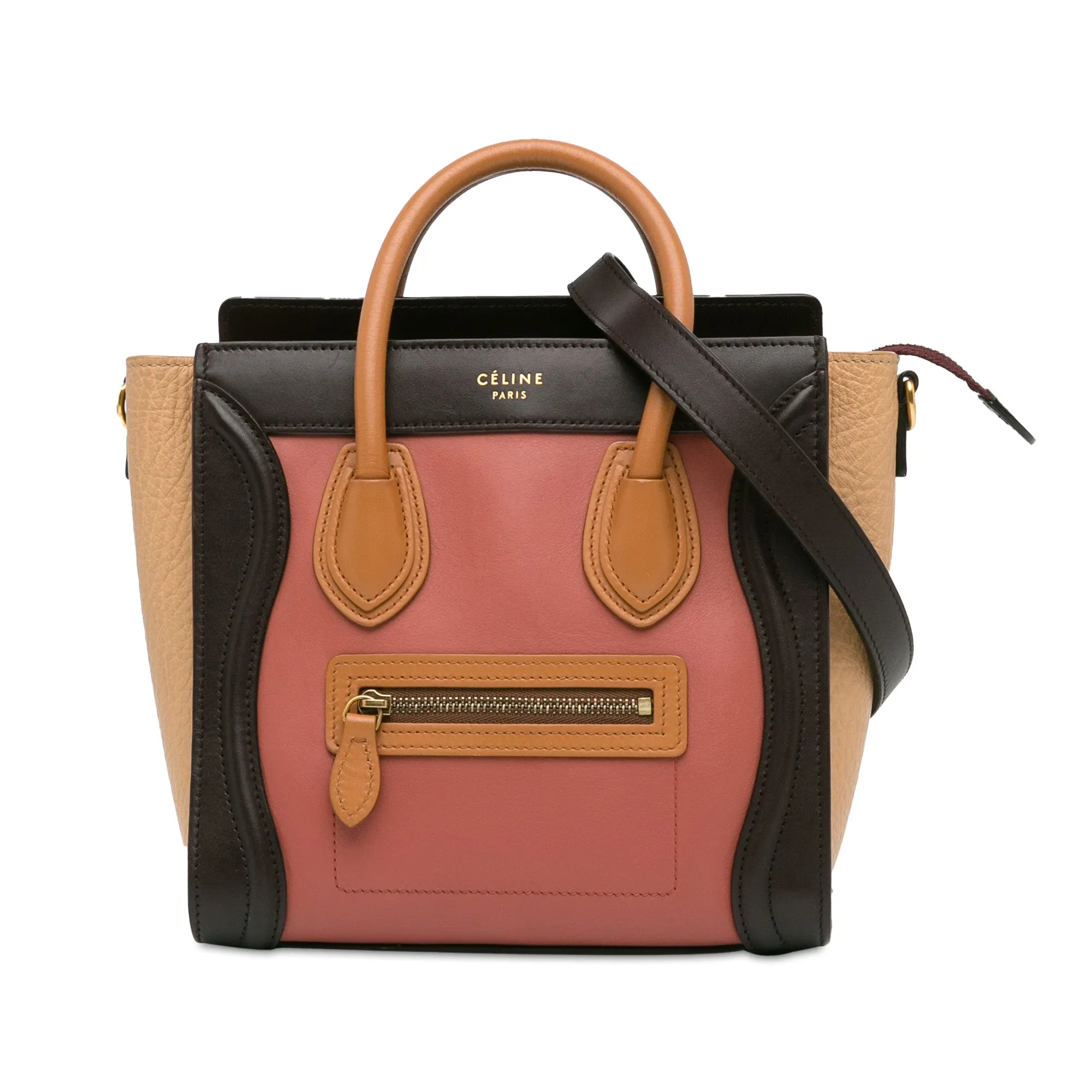 Celine Luggage Handbag Nano Tricolor