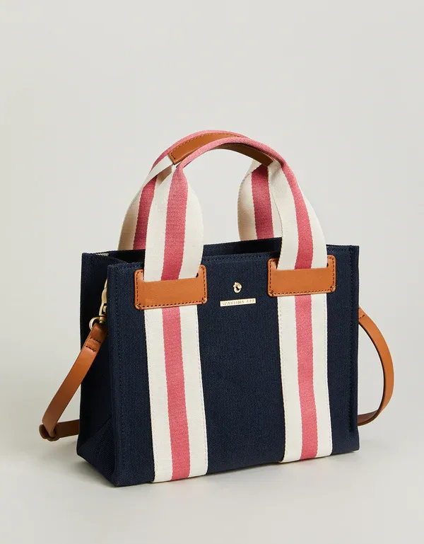 Charlie Crossbody Mini Tote in Navy Spartina