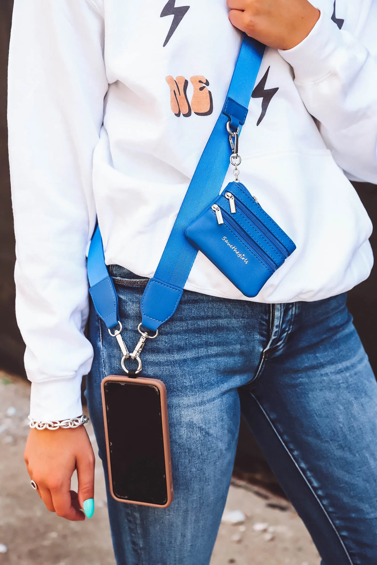 Clip & Go Strap & Pouch-Royal Blue