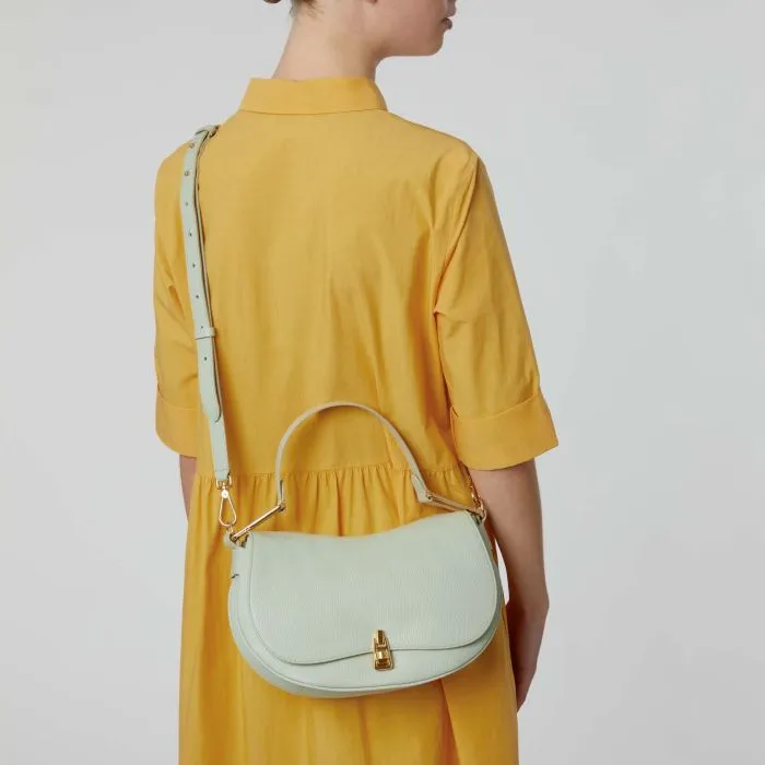 COCCINELLE MAGIE  LEATHER HANDBAG IN CELADON GREEN