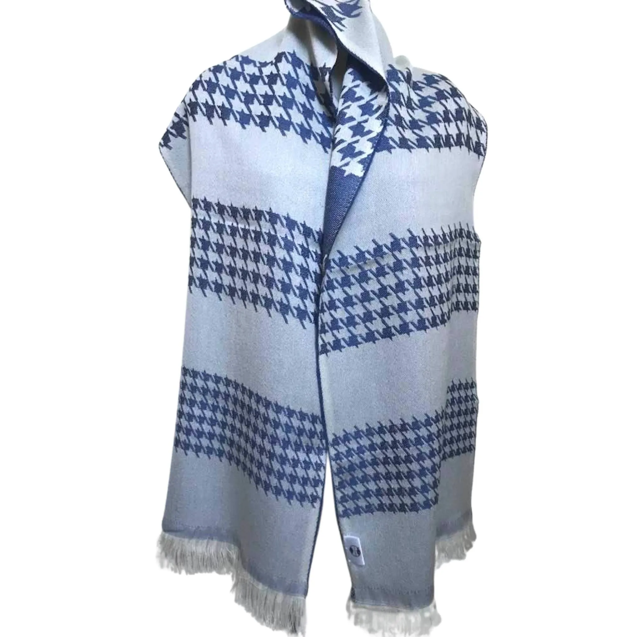 Deidaa Houndstooth Wool Scarf