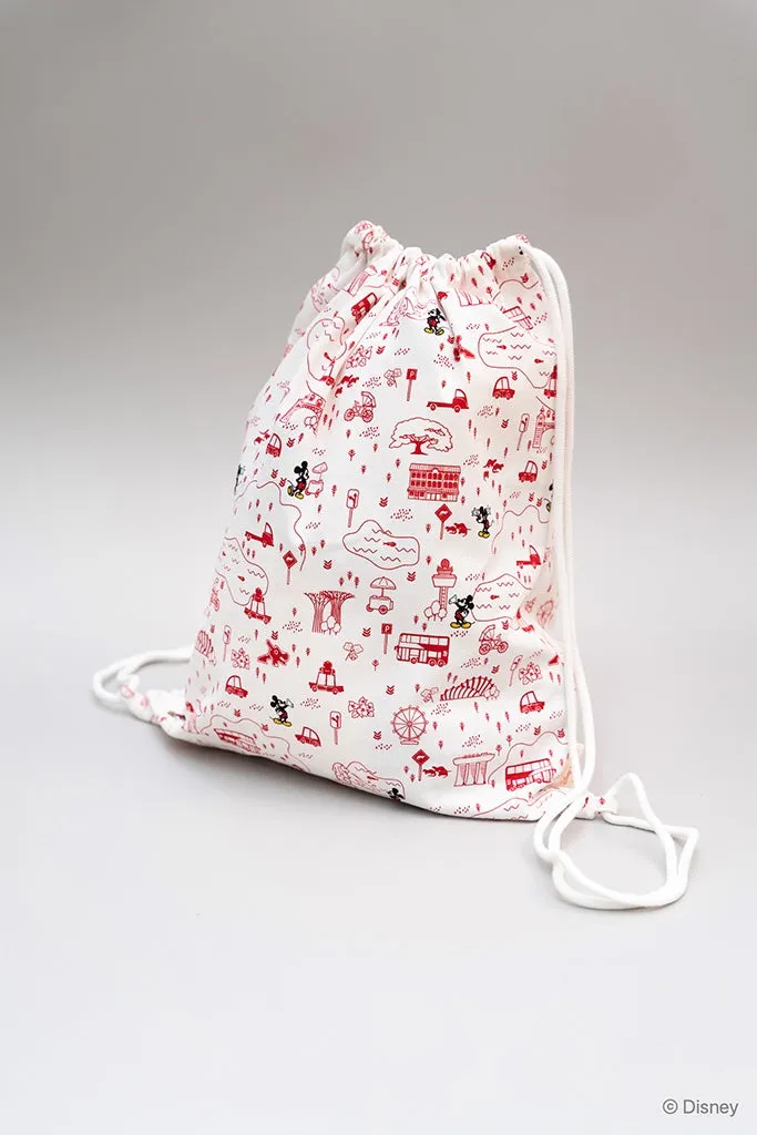 Drawstring Bag - Red Road Trip Mickey