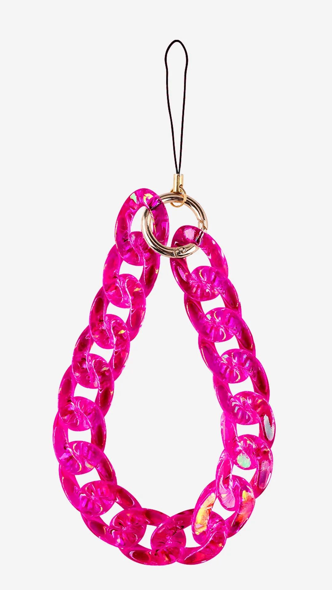 Ellie Rose - Hot Pink Holographic Phone Charm