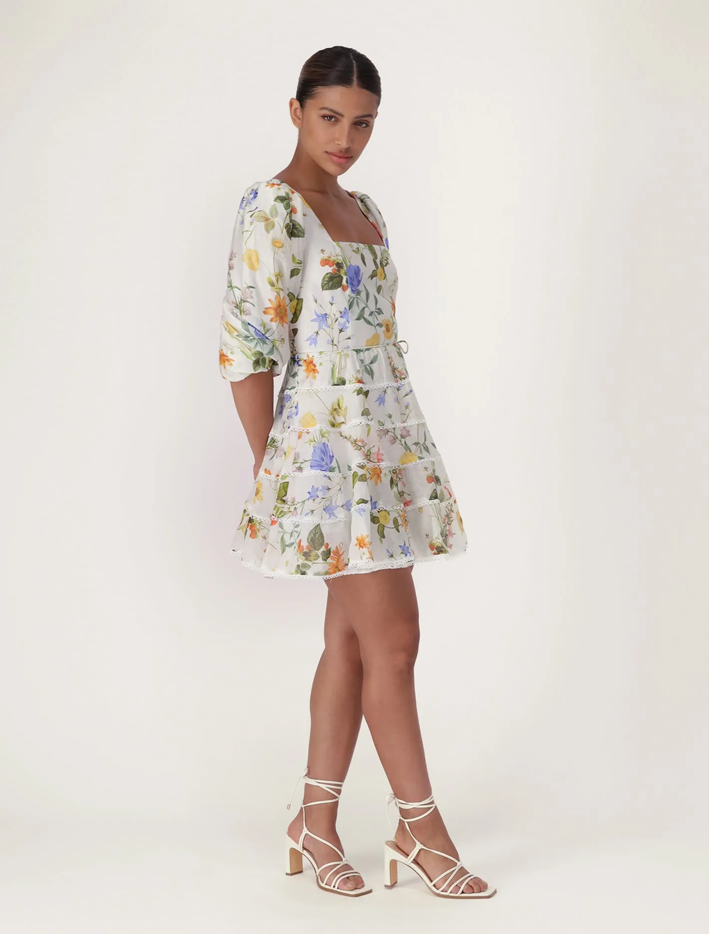 Esmie Tiered Floral Skater Dress