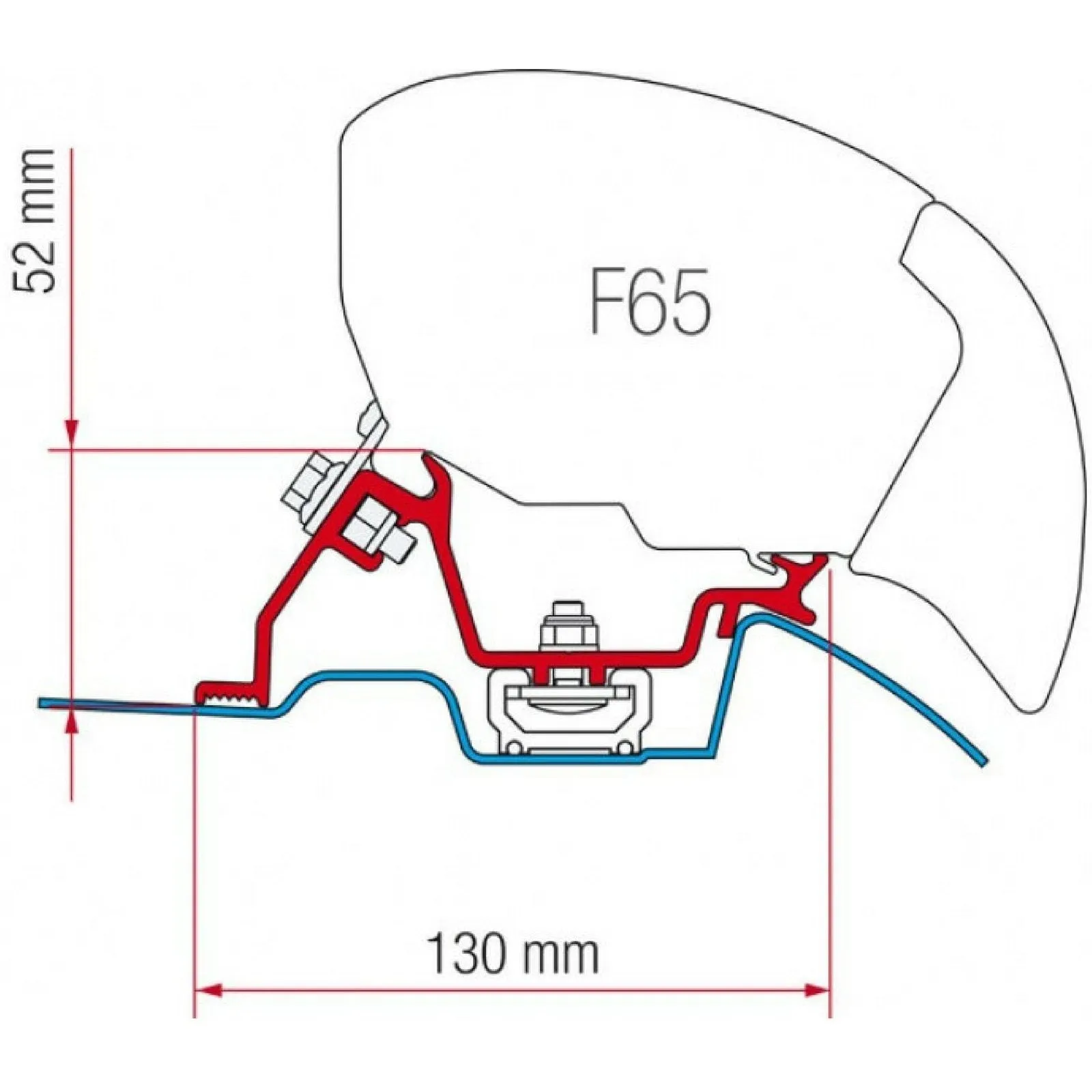 Fiamma Mercedes Sprinter with Roof Rail Awning Adapter Kit