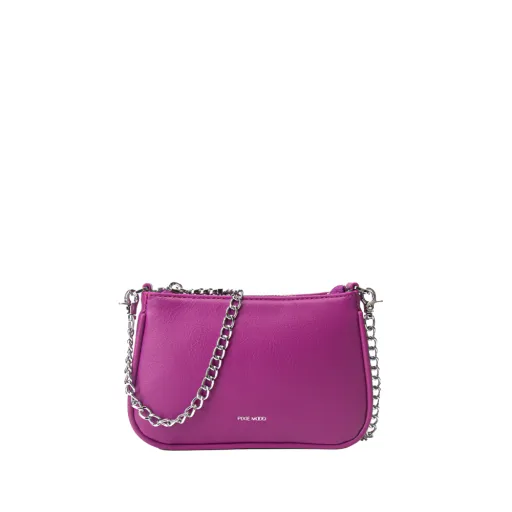 Francine Recycled Vegan Chain Crossbody Bag in Pink