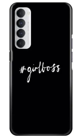 #GirlBoss Mobile Back Case for Oppo Reno4 Pro (Design - 266)