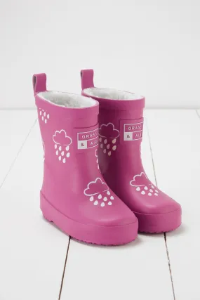 GRASS & AIR - Kids Colour Changing Wellies in Orchid Pink