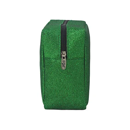 Green Glitter NGIL Large Cosmetic Travel Pouch